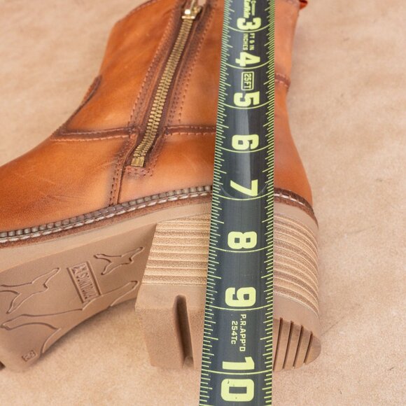Pikolinos Women Valladolid Brown Leather Zip Chunky Heel boots 8.5US EUR39 - Picture 6 of 8